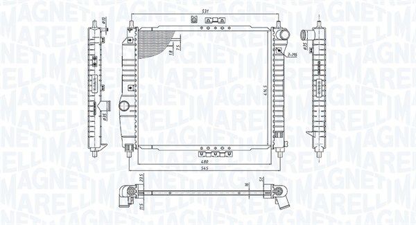 350213891000 MAGNETI MARELLI Радиатор, охлаждение двигателя