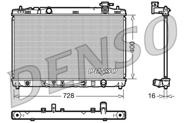 DRM50041 DENSO Радиатор, охлаждение двигателя