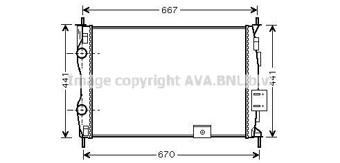 DNA2279 AVA QUALITY COOLING Радиатор, охлаждение двигателя