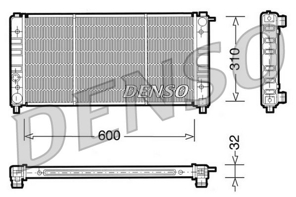 DRM26002 DENSO Радиатор, охлаждение двигателя