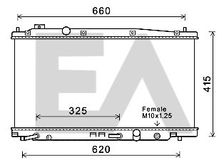 31R26080 EACLIMA Радиатор, охлаждение двигателя