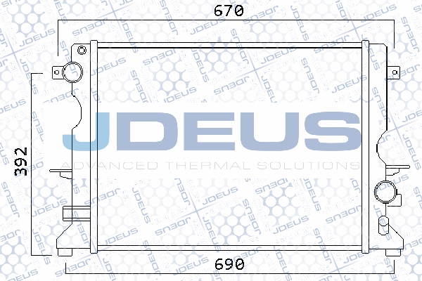 002M25 JDEUS Радиатор, охлаждение двигателя