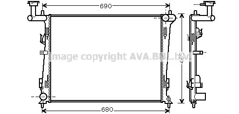 KA2097 AVA QUALITY COOLING Радиатор, охлаждение двигателя