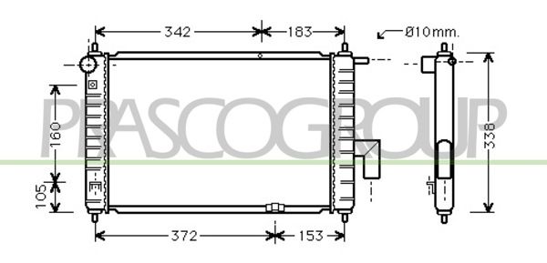 DW322R003 PRASCO Радиатор, охлаждение двигателя