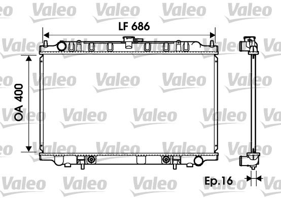 734150 VALEO Радиатор, охлаждение двигателя