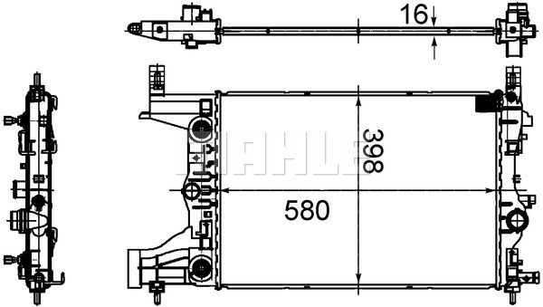 CR2122000S MAHLE Радиатор, охлаждение двигателя