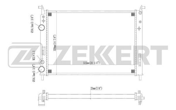 MK1105 ZEKKERT Радиатор, охлаждение двигателя