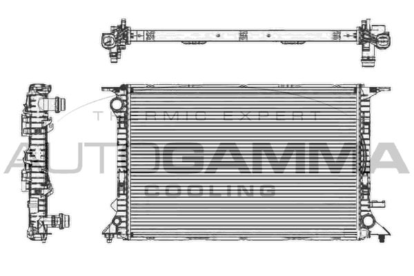 105158 AUTOGAMMA Радиатор, охлаждение двигателя