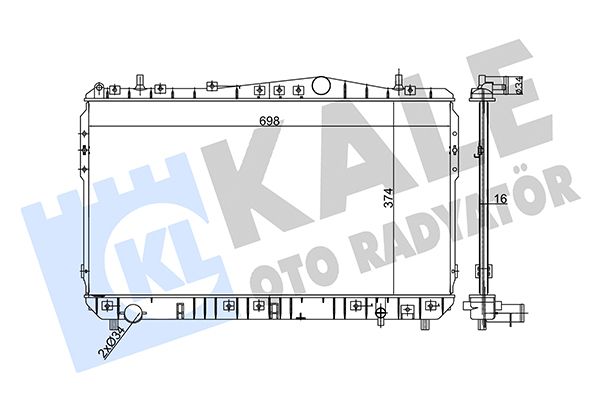 356255 KALE OTO RADYATÖR Радиатор, охлаждение двигателя