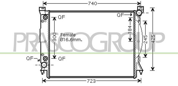 AD020R012 PRASCO Радиатор, охлаждение двигателя