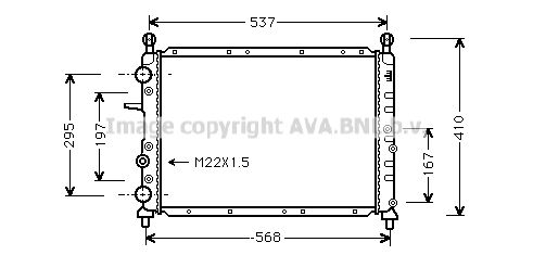 AL2048 AVA QUALITY COOLING Радиатор, охлаждение двигателя