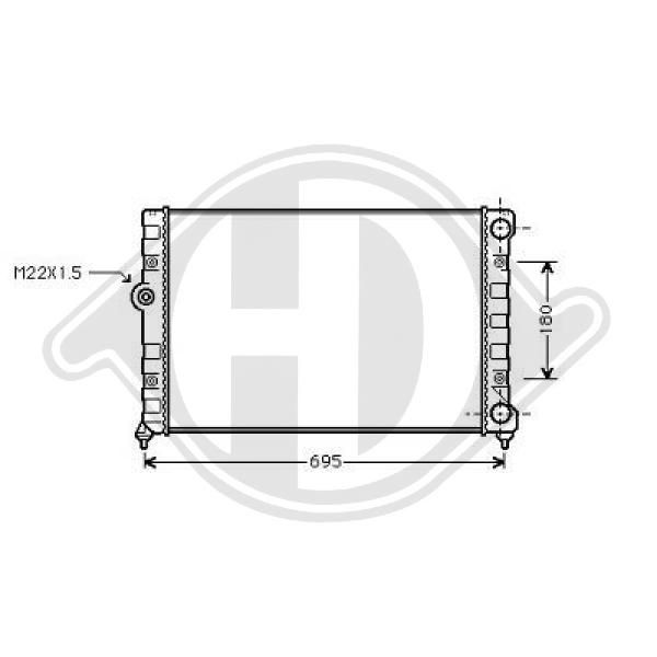 DCM3407 DIEDERICHS Радиатор, охлаждение двигателя