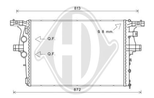 DCM2303 DIEDERICHS Радиатор, охлаждение двигателя