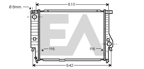 31R07077 EACLIMA Радиатор, охлаждение двигателя