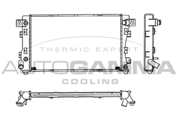 100137 AUTOGAMMA Радиатор, охлаждение двигателя