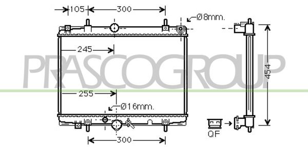 CI520R005 PRASCO Радиатор, охлаждение двигателя