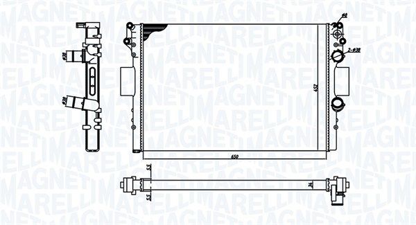 350213184400 MAGNETI MARELLI Радиатор, охлаждение двигателя