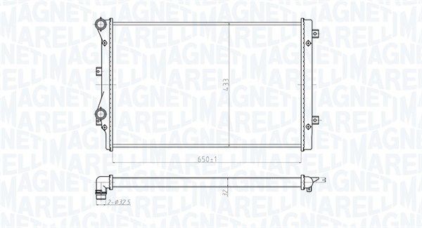 350213852000 MAGNETI MARELLI Радиатор, охлаждение двигателя