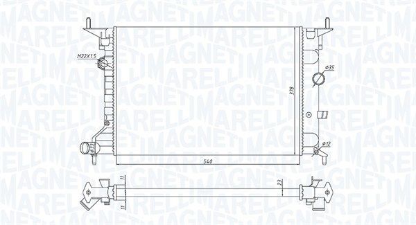 350213194800 MAGNETI MARELLI Радиатор, охлаждение двигателя