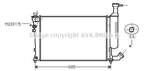 CNA2168 AVA QUALITY COOLING Радиатор, охлаждение двигателя