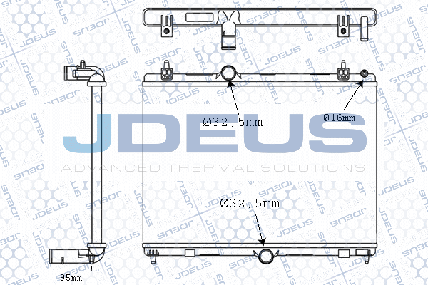 M021051A JDEUS Радиатор, охлаждение двигателя