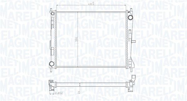 350213165300 MAGNETI MARELLI Радиатор, охлаждение двигателя