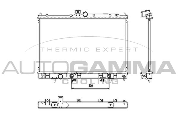107182 AUTOGAMMA Радиатор, охлаждение двигателя