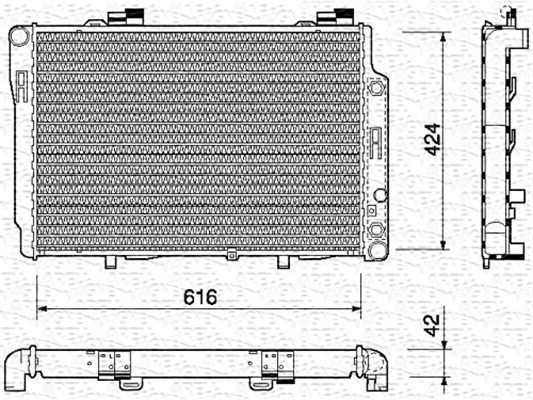 350213743000 MAGNETI MARELLI Радиатор, охлаждение двигателя