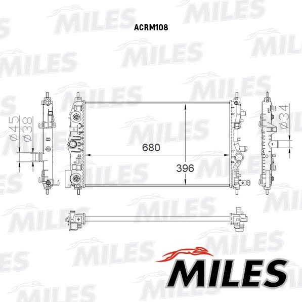 ACRM108 MILES Радиатор, охлаждение двигателя