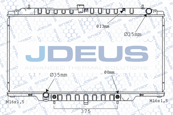 M019081A JDEUS Радиатор, охлаждение двигателя