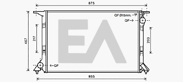 31R02105 EACLIMA Радиатор, охлаждение двигателя