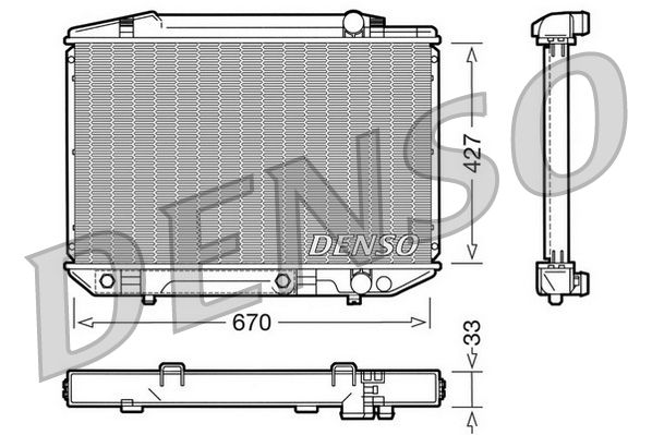 DRM17051 DENSO Радиатор, охлаждение двигателя