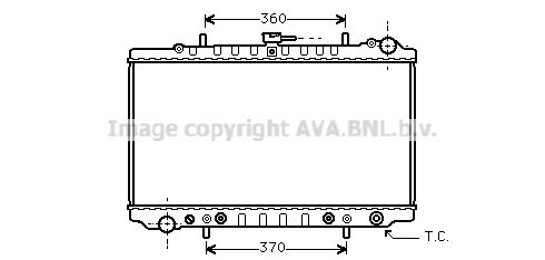 DN2127 AVA QUALITY COOLING Радиатор, охлаждение двигателя