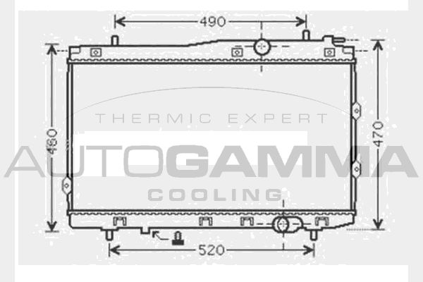 104595 AUTOGAMMA Радиатор, охлаждение двигателя