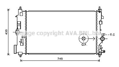 OLA2591 AVA QUALITY COOLING Радиатор, охлаждение двигателя