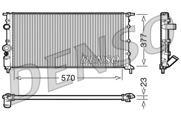 DRM23054 DENSO Радиатор, охлаждение двигателя