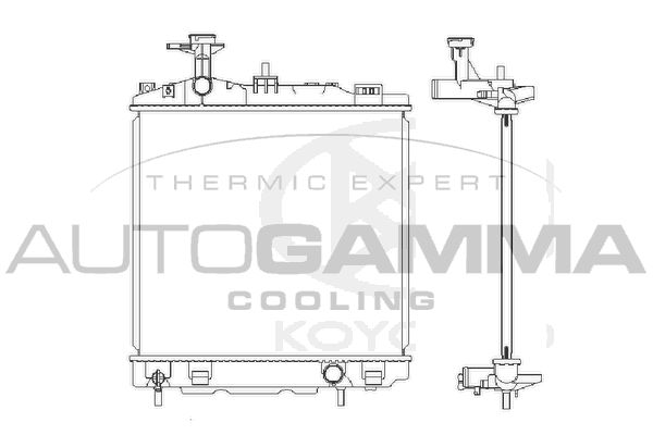 107649 AUTOGAMMA Радиатор, охлаждение двигателя