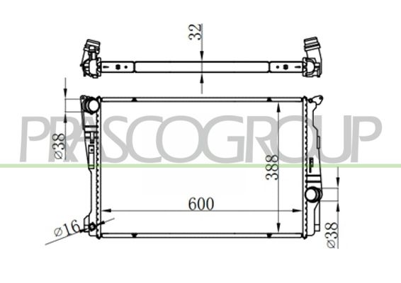 BM804R001 PRASCO Радиатор, охлаждение двигателя