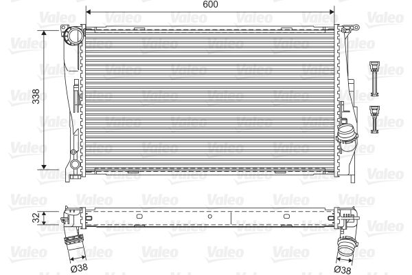 701601 VALEO Радиатор, охлаждение двигателя