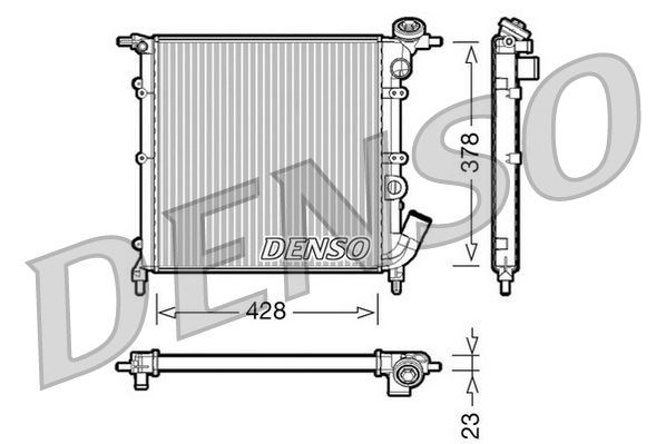 DRM23012 DENSO Радиатор, охлаждение двигателя