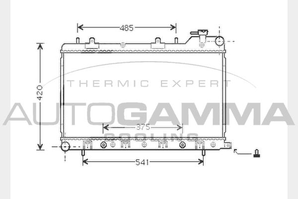 104309 AUTOGAMMA Радиатор, охлаждение двигателя