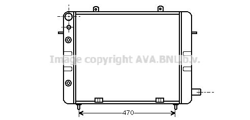 OL2083 AVA QUALITY COOLING Радиатор, охлаждение двигателя