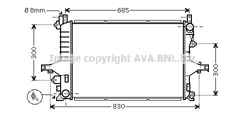 VOA2116 AVA QUALITY COOLING Радиатор, охлаждение двигателя