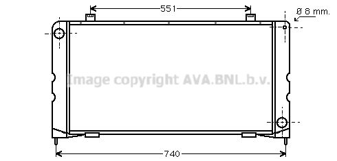 AU2127 AVA QUALITY COOLING Радиатор, охлаждение двигателя