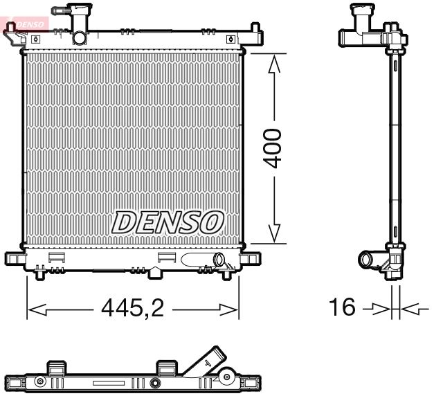 DRM46066 DENSO Радиатор, охлаждение двигателя