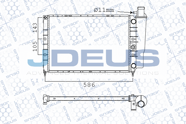 M0230070 JDEUS Радиатор, охлаждение двигателя