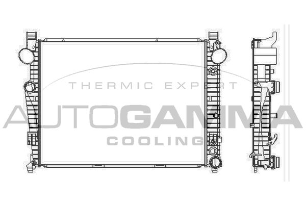 102168 AUTOGAMMA Радиатор, охлаждение двигателя