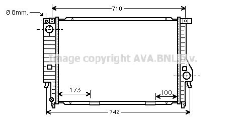 BW2133 AVA QUALITY COOLING Радиатор, охлаждение двигателя