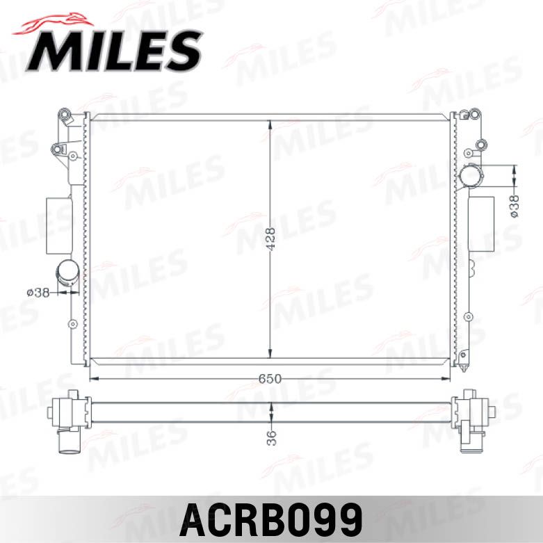 ACRB099 MILES Радиатор, охлаждение двигателя