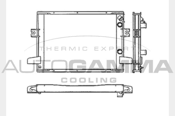 400760 AUTOGAMMA Радиатор, охлаждение двигателя